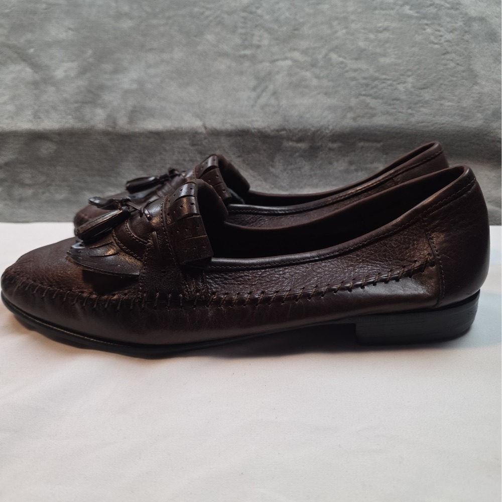 Giorgio Brutini Leather Tassle Loafers Women's Size 9.5 D Cabincore Grannycore